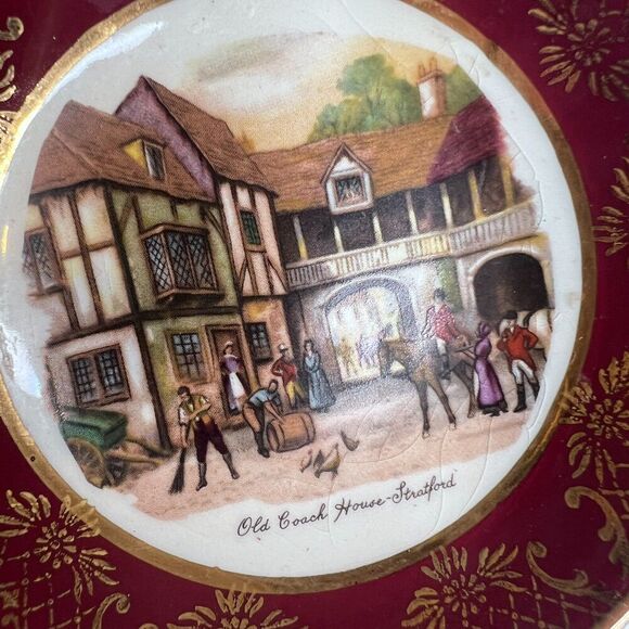 Weatherby Hanley Royal Falcon Ware 4-71 Old Coach House Stratford Small Plate - Picture 5 of 8